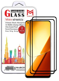 اشتري 2 Pack For Realme 11 Screen Protector 9H Hardness Scratch Resistance Screen Protector 3D Tempered Glass Film Ultra HD Easy Install Case Friendly Glass في الامارات