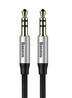 Buy Baseus Yiven Audio Cable M30 1M Silver+Black Silver + Black in Egypt