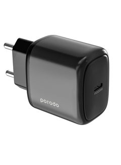 Buy USB-C Power Delivery Quick Charger EU With USB-C Cable Black in UAE