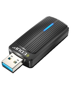 Buy Dual Band WiFi6 USB Adapter With Additional USB A To Type- C Adaptor Black in UAE