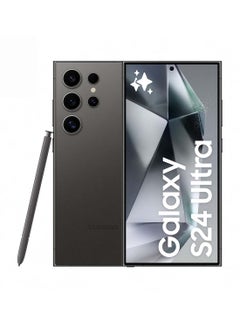 Buy Galaxy S24 Ultra Dual SIM Titanium Black 12GB RAM 256GB 5G - Middle East Version in Saudi Arabia