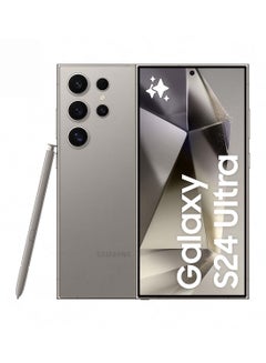 اشتري Galaxy S24 Ultra Dual SIM Titanium Gray 12GB RAM 512GB 5G - Middle East Version في الامارات