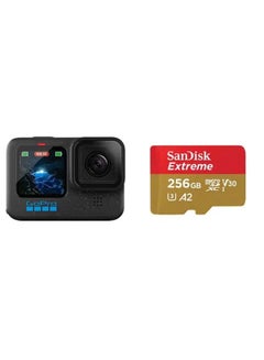 Buy HERO12 Black Waterproof Action Camera With Extreme MicroSDXC UHS-I Card 256 GB in UAE