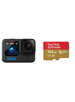 Buy HERO12 Black Waterproof Action Camera With Extreme MicroSDXC UHS-I Card 512.0 GB in UAE