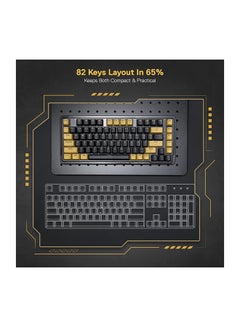 Buy K649 78% Wired Gasket RGB Gaming Keyboard, 82 Keys Layout Hot-Swap Compact Mechanical Keyboard w/Hot-Swappable Socket, Sound Absorbing Foam, Quiet Custom Linear Switch in UAE