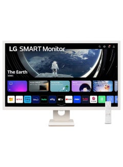 اشتري 32 inch MyView FHD IPS Smart Monitor with webOS, Built in Speakers, WIFI & Bluetooth Connectivity, sRGB 99%, WebOS Smart TV Apps with Remote Control, USB / HDMI, 32SR50F White في الامارات