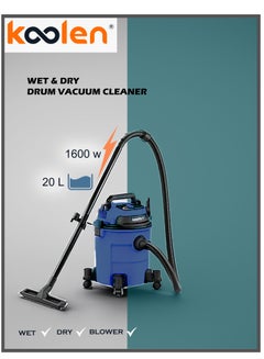 اشتري Wet And Dry Vacuum Cleaner 20 L 1600 W 806101005 Blue في السعودية