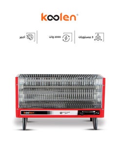 Buy Electric Heater 3 Heating Levels 2000 W 807102042 Red in Saudi Arabia