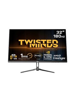 Buy 32-Inch Flat Gaming Monitor, FHD 1920 x 1080, 1ms Response Time, 180Hz Refresh Rate, HDR, Free Sync & GSync Supported, Experience Smooth, Blur-Free Gaming, Multiple I/O & HDMI 2.0 Black in UAE