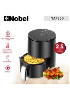 Buy Multifunctional Air Fryer With 6 Preset Programs, Overheat Prevention, Digital Touch With 1-60 Min Timer 2.5 L 1200 W NAF350 Black in UAE