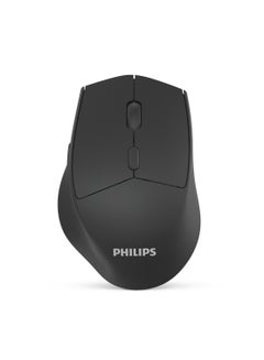 Buy Wireless Bluetooth, 2.4G Mouse With Adjustable 1600 DPI, Optical Mouse Sensor, USB A, C Dongle Included Black in UAE