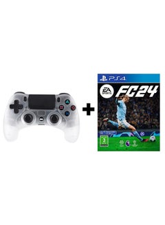 Buy Sports FC 24 With Wireless Controller Crystal Playstation 4 - PlayStation 4 (PS4) in Saudi Arabia