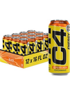 اشتري C4 Energy Drinks Orange Slice 473Ml Pack Of 12 في الامارات