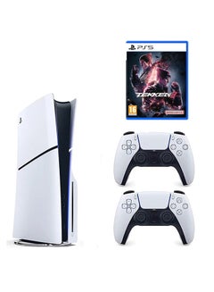 Buy PlayStation 5 Disc Slim Console With Extra White Controller and Tekken 8 Standard Edition in UAE