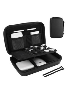 Buy Hard Travel Electronic Organizer Case For MacBook Power Adapter Chargers Cables Power Bank Apple Magic Mouse Apple Pencil USB Flash Disk SD Card Small Portable Accessories Bag Black in Saudi Arabia