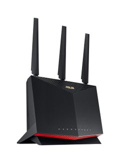 اشتري RT-AX86U Pro (AX5700) Dual Band WiFi 6 Extendable Gaming Router, 2.5G Port, Gaming Port, Mobile Game Mode, Port Forwarding, Subscription-free Network Security, VPN, AiMesh Compatible Black في الامارات