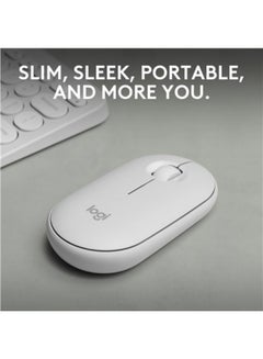 Buy Pebble 2 M350s Wireless Mouse Bluetooth Wireless Up to 4000 DPI White White in Saudi Arabia