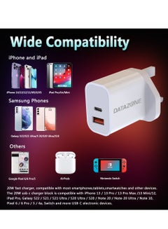 Buy Wall Charge USB Type C /QD20 W White in Saudi Arabia