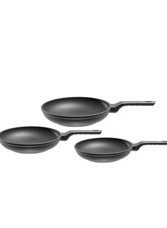 Buy Pyrex - Set of 3 pans ( 20 + 24 + 28 ) - Quanta Granite – Black Black 20,24,28cm in Egypt