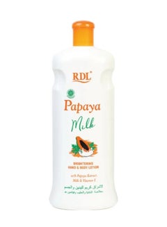 Buy Brightening Hand And Body Lotion With Papaya Extract Milk And Vitamin E 600ml in Saudi Arabia