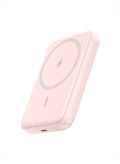 اشتري 5000 mAh 621 Magnetic Battery (MagGo),  Magnetic Wireless Portable Charger with USB-C Cable, Only Compatible with iPhone 14/14 Pro/14 Pro Max, 13/12 Series - Pink في مصر
