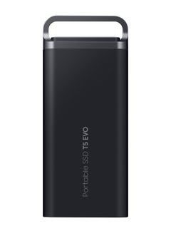 Buy T5 EVO 8TB USB 3.2 Gen 1 Portable External SSD, Up to 460 MB/s Data Transfer Rate, Rubber Skin Design, AES 256-Bit Hardware Encryption, Integrated Hook - Black | MU-PH8T0S/WW 8 TB in UAE