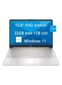 اشتري 15 FHD Laptop, 2023 Newest Upgrade, Intel Core i5-1135G7, Quad-core, 32GB RAM, 1TB SSD, Ethernet, Fast Charge, Webcam, Wi-Fi, BT, Windows 11, LIONEYE HDMI Cable, (15-dy2795wm) English Silver في الامارات