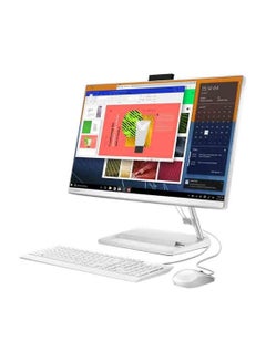 Buy IdeaCentre AIO 3 24ALC6 All In One Desktop With 23.8-Inch Display, AMD Ryzen 7 7730U Processor/16GB RAM/512GB SSD/Windows 11 Home/AMD RADEON TM Graphics English/Arabic White in UAE