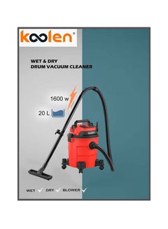 Buy Dry Drum Vacuum Cleaner With Water Suction 20 L 1600 W 806.101.004 Red in Saudi Arabia