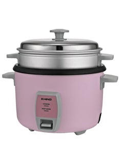 Buy Brand From Malaysia Rice Cooker With Teflon Coated Aluminium Pot Free Spatula And Measuring Cup 1 L 365 W RC910T Light Pink Cream Magnolia in UAE