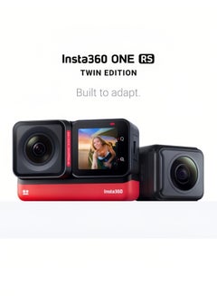 اشتري One RS Twin Edition – Waterproof 4K 60Fps Action Camera And 5.7K 360 Camera With Interchangeable Lenses, Stabilization, 48MP Photo, Active HDR, AI Editing في السعودية