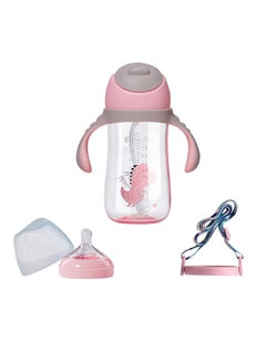 Buy Water Cup Feeding Bottle 300ml - Pink in UAE