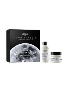 Buy Metal Detox Moon Capsule Duo Gift Set For Colored, Damaged And All Hair Types White 550ml in UAE