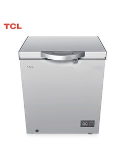 Buy TCL 188 Liters Chest Freezer, Compact Deep Freezer with Storage Basket, Mechanical Temperature Control with LED Display, Child-Safety Lock, Silver, F188CFSL 188 L 115 W F188CFSL Silver in UAE