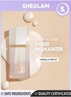 Buy Glow Bloom Liquid Highlighter Makeup Shimmer Finish Long Lasting Waterproof Highlighter Makeup With Sponge Tip Vanilla Frost in UAE