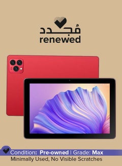Buy Renewed - CM8000 10-Inch Red Smart Android Tablet Dual SIM 5G LTE - International Version in Saudi Arabia