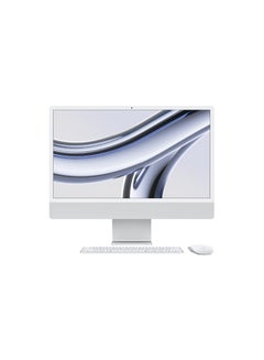 Buy Z195 iMac 24-inch with Retina 4.5K Display, M3 Chip with 8‑core CPU, 8‑core GPU and 16‑core Neural Engine/16GB RAM/512GB SSD With Magic Keyboard & Magic Mouse English/Arabic Silver in Saudi Arabia