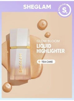 اشتري Glow Bloom Liquid Highlighter Makeup Shimmer Finish Long Lasting Waterproof Highlighter Makeup With Sponge Tip Tea Cake في مصر