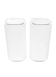 اشتري MX6202-KE--LINKSYS Velop Pro 6E Mesh WIFI, Tri-Band AXE5400, Whole Home Mesh WIFI System, Up to 5.40Gbps, Coverage Up to 185 Mtrs, Up to 200 Devices, 2 Units Pack White في السعودية