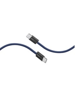 اشتري USB-C Charging Cable, Powerful Sync Charge Type-C Cable with 60W Fast Power Delivery, 480Mbps Data Transfer and 200cm Tangle-Free Nylon Braided Cord, EcoLine-CC200 Blue في السعودية