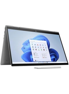 اشتري 2023 Newest Slim Envy Convertible-2-In-1 Laptop With 15.6-Inch Display, 13th Generation Core i7-1355U Processor/64 GB RAM/2TB SSD/Intel Iris Xe Graphics/Windows 11 With HP Styles Pen English Grey في الامارات