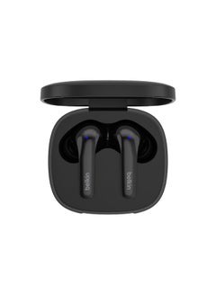 اشتري SoundForm Motion True Wireless Bluetooth Earbuds 33Hrs Playtime, Stylish W/ Great Sound And Clear Calls, 4x Microphones, Touch Controls, Wireless Charging, IPX5 Rating Black في السعودية