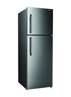 Buy No-Frost Double Door Refrigerator, With Vegetable Crisper Adjustable Glass Shelves, Temperature Control, Lock And Key, LED Light, Ideal For Kitchen, Bedroom, Office And Hotels 410 L NRF410FSS9 Grey in UAE