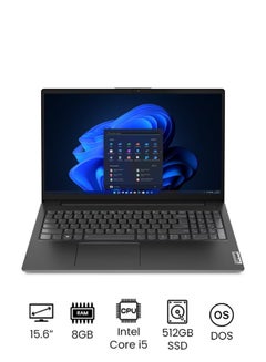 Buy V15 G4 IAH Laptop With 15.6-inch Full HD (1920x1080) display, Intel Core i5-12500H Processor/8GB RAM DDR4/512GB SSD/DOS(Without Windows)/Integrated Intel Iris Xe Graphics/ English/Arabic Business Black in Saudi Arabia