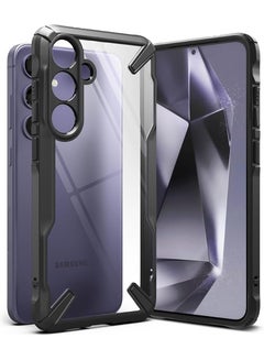 Buy Fusion-X Compatible With Samsung Galaxy S24 5G Case (2024), Clear Hard Back With Shockproof Protective Bumper Phone Cover For Galaxy S24 Black in Egypt