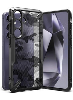 اشتري Fusion-X Compatible With Samsung Galaxy S24 5G Case (2024), Clear Hard Back With Shockproof Protective Bumper Phone Cover For Galaxy S24 Camo Black في مصر