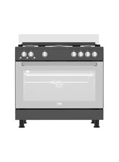 Buy Freestanding Cooker and oven (fan assisted gas, 90 cm) GGR 15115 DX NA black in Egypt