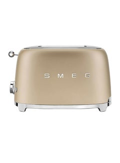 Buy Smeg 50's Retro Style 2 Slice Toaster 950 W TSF01CHMAU Champagne Matte in Saudi Arabia