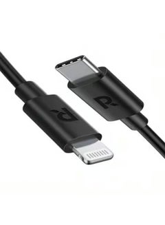 Buy Ravpower USB Type-C to Lightning Cable, 1 Meter  - RP-CB1016 Black in Egypt