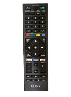 Buy Smart TV Remote Control For Sony With Youtube And Netflix Buttons Black in UAE